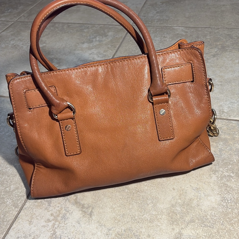 Michael Kors Tan Leather Satchel with Gold Hardware - Picture 4 of 14